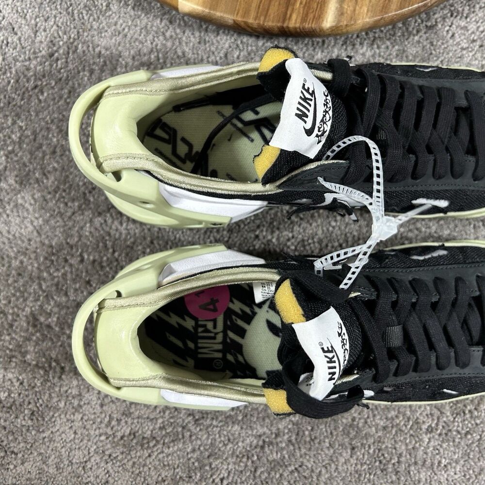 Nike Blazer Low X Acronym DO9373-001 Mens Size 4.5 Black Olive Aura Shoes New - Picture 12 of 15